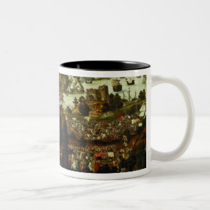 Bedömningen av Paris och det Trojan krig, 1540 Två-Tonad Mugg