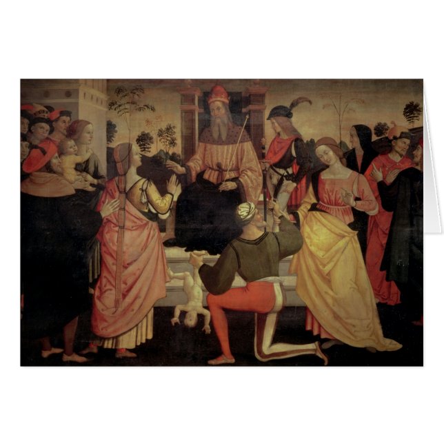 Bedömningen av Solomon Hälsningskort (Framsidan Horizontal)