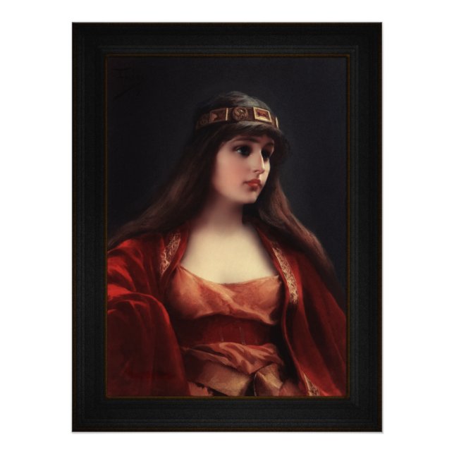 Bedouin Girl av Luis Ricardo Falero Fototryck (Framsidan)