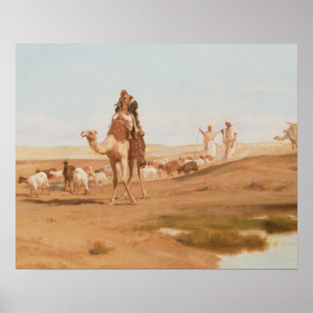 Bedouin in in the Desert, 1884 (oil on canvas) Poster (Framsidan)