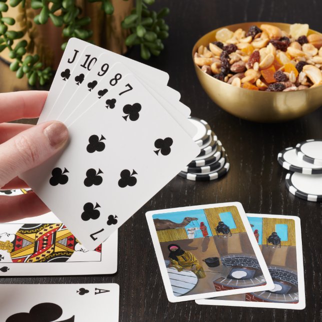 Bedouin Kvinnor Målning av Alfred Fox Casinokort (På plats)