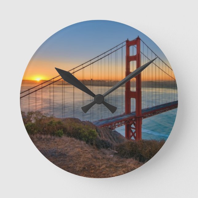 Bedöva absolut soluppgång rund klocka (Framsida)