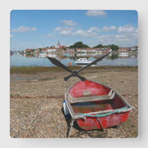 Bedöva den Bosham hamnen England Fyrkantig Klocka