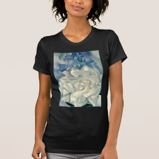 Bedöva den Georgia O'Keefe vit ros och Larkspur T Shirt