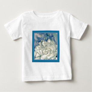 Bedöva den Georgia O'Keefe vit ros och Larkspur Tee Shirt