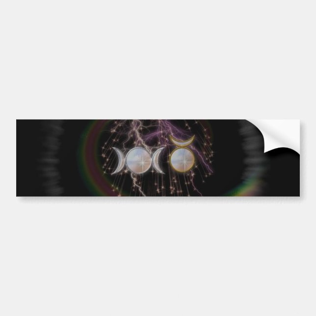 Bedöva den kosmiska Wiccan trefaldiga gudinnan Bildekal (Framsidan)