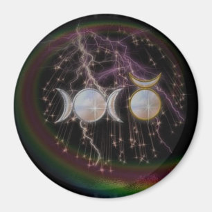 Bedöva den kosmiska Wiccan trefaldiga gudinnan Magnet