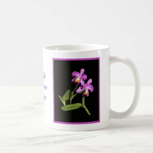 Bedöva den magentafärgade Cattleya Orchidmuggen Kaffemugg (Höger)