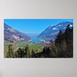 Bedöva den schweiziska dalen på Lungern Poster
