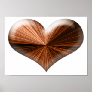 Bedöva designaffischen för hjärta 3D Poster