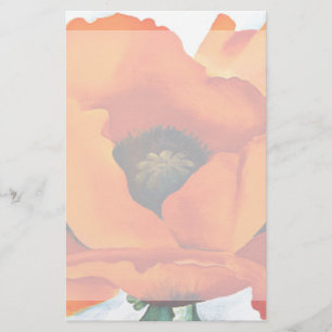 Bedöva Georgia O'Keeffe den abstrakt orange Brevpapper