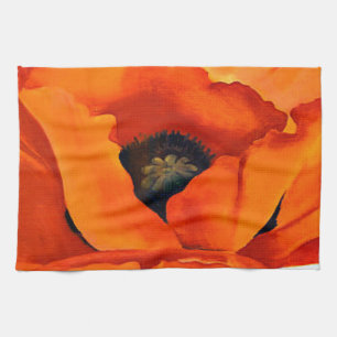 Bedöva Georgia O'Keeffe den röda vallmon Kökshandduk