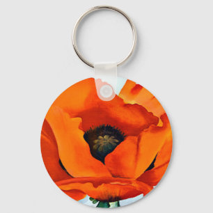 Bedöva Georgia O'Keeffe den röda vallmon Nyckelring