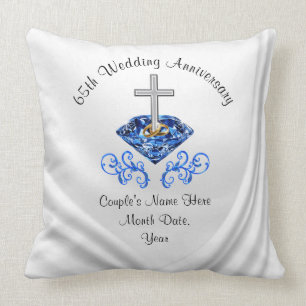 Bedöva kristna 65ebröllopsdaggåvor kudde
