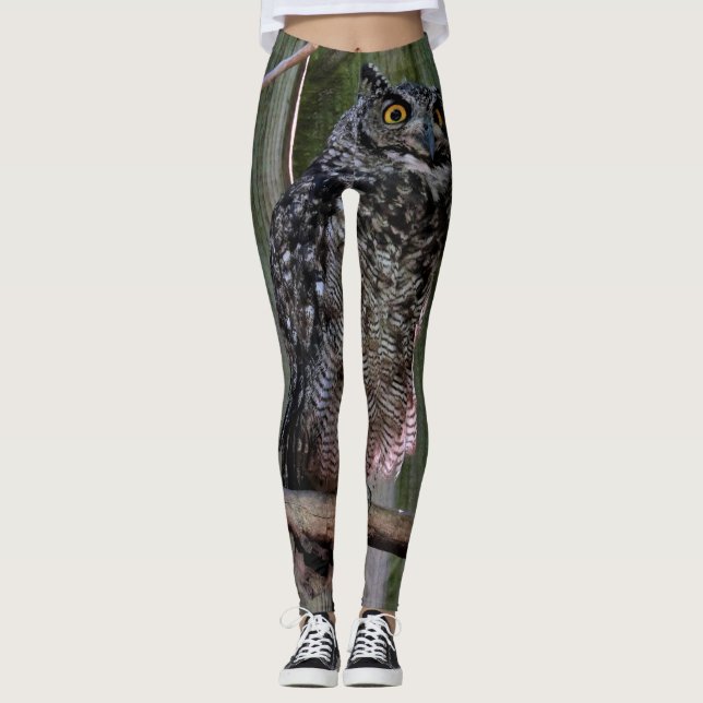 Bedöva uggladamasker leggings (Framsida)