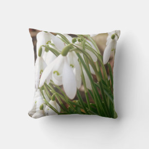Bedöva våren Snowdrops dämpa Kudde
