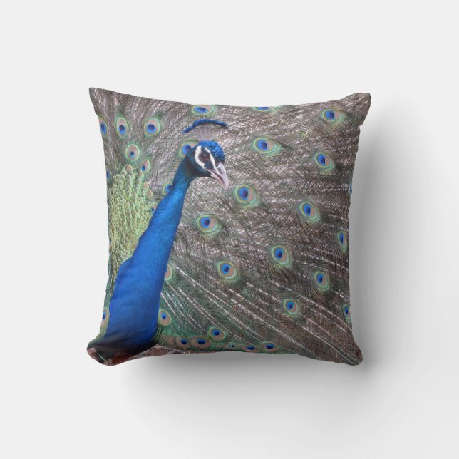Bedöva vintagepåfågeln kudde (Framsida)