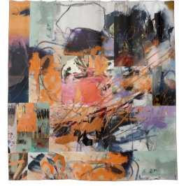 bedövande duschgardiner med abstrakt design