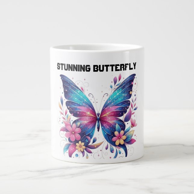 bedövande fjäril jumbo mugg (Framsidan)