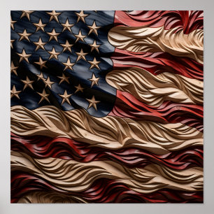 Bedövande flagga från amerikansk våtmark poster