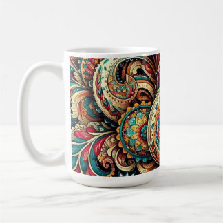 bedövande paisley mönster kaffemugg