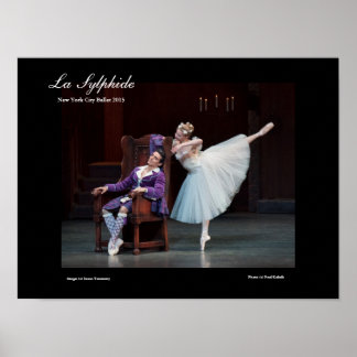 bedövande poster för LA SYLPHIDE-ballett
