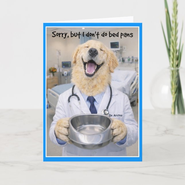 Bedpan Help Get Well Card  BPA-1 Kort (Framsida)