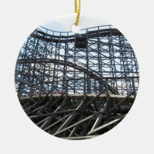 Bedragareberg- och dalbana Knoebels Julgransprydnad Keramik