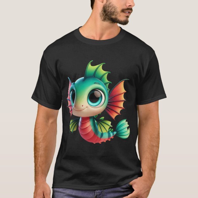 Bedragnande drakfisk t shirt (Framsida)