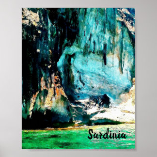 Bedrivande grottor på Sardinien Poster