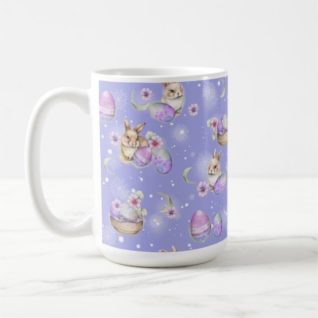 BEDRIVENDE PÅSKEÄGG OCH KANIN KAFFEMUGG (Vänster)