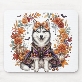 BEDRIVENDE SIBERISK HUSKY MED HALLoween-tema Musmatta