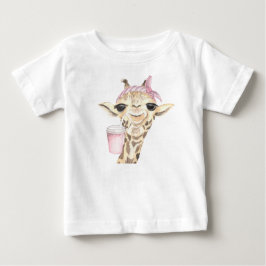 BEDRIVENDE TAN GIRAFF ROSA HATT OCH KOPP T SHIRT