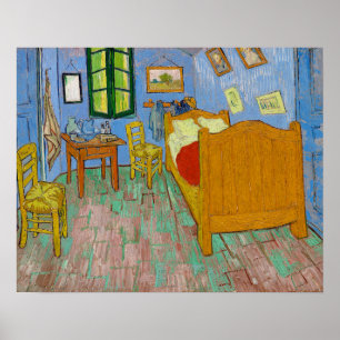 Bedroom (1889) av Vincent Van Gogh Poster