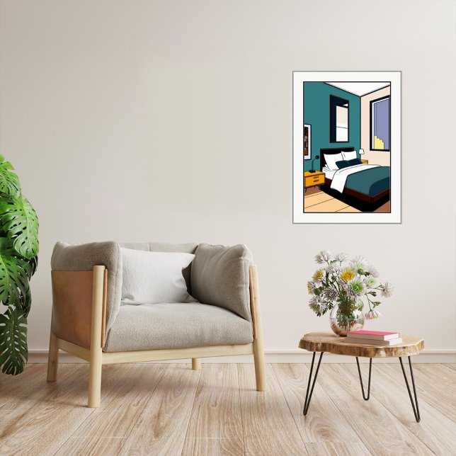 Bedroom - Canvas Art-utskrift Poster (Skapare uppladdad)