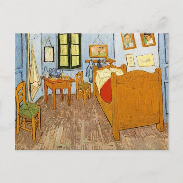 Bedroom in Arles by Vincent van Gogh Vykort (Framsida)