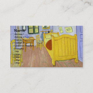 Bedroom in Arles (F482) Van Gogh Fine Art Visitkort