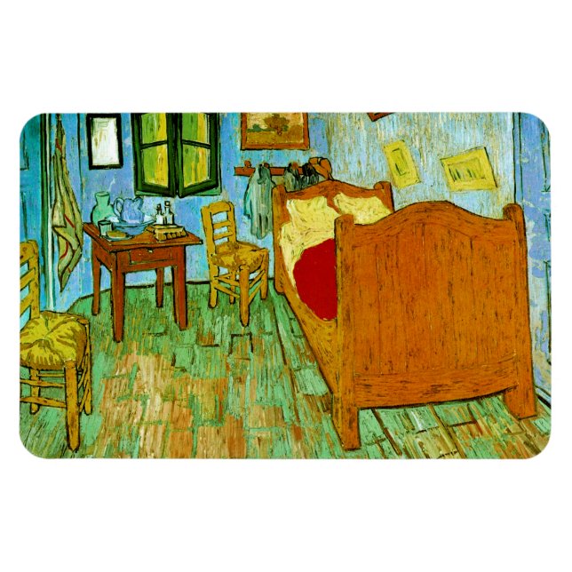 Bedroom in Arles (F484)Van Gogh Fine Art Magnet (Horisontell)