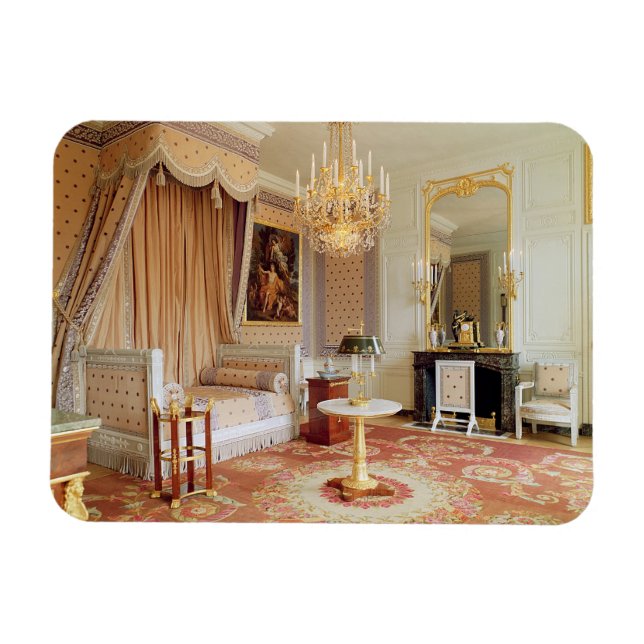 Bedroom in the Grand Trianon (bild) Magnet (Horisontell)