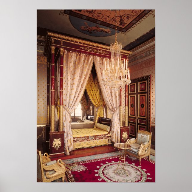 Bedroom of Queen Hortense de Beauharnais Poster (Framsidan)