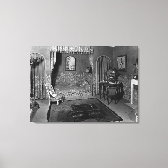 Bedroom tillhörande Jeanne Lanvin c.1920-25 Canvastryck (Framsida)