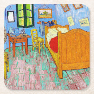 Bedroom, Van Gogh Underlägg Papper Kvadrat