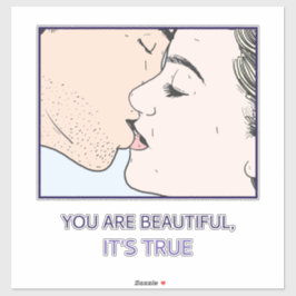 Bedroom Wall Decor Art Romantic Couple Kiss Klistermärken