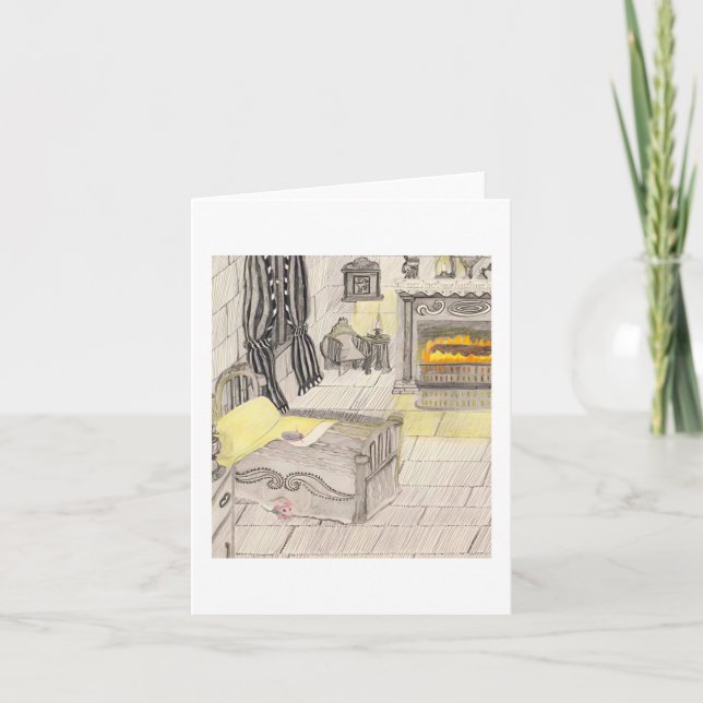 Bedroom with Råttor 🐀 Tack Kort (Framsida)