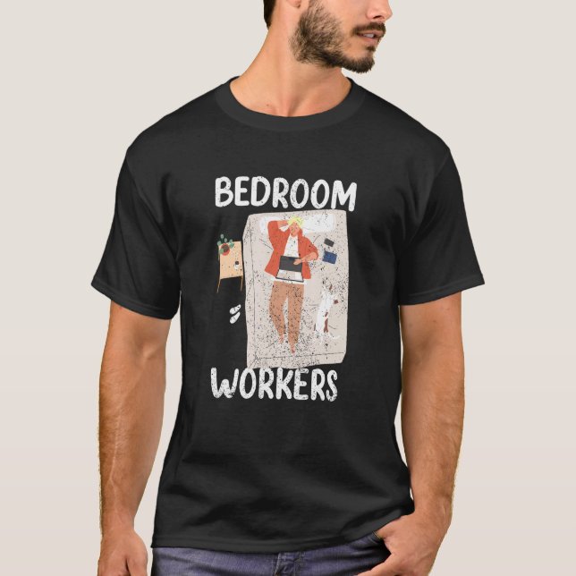 Bedroom Workers On Duty At Night Shift Constructio T Shirt (Framsida)