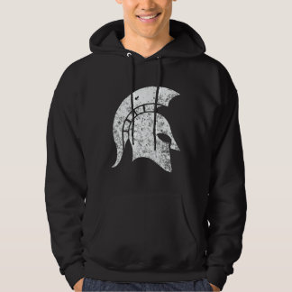 Bedröva-Look spartanskt huvud (vit) Hoodie