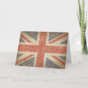 Bedrövad brittisk flagga kort