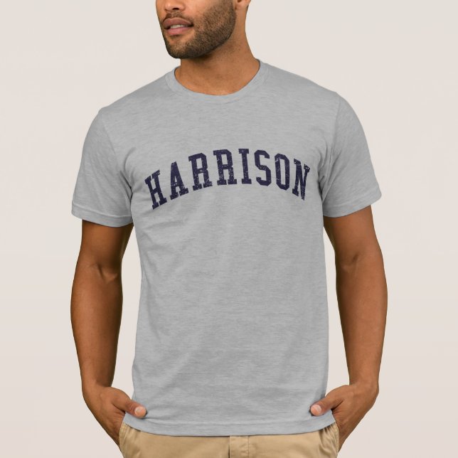 (Bedrövad) Harrison universitetenT-tröja, T Shirt (Framsida)