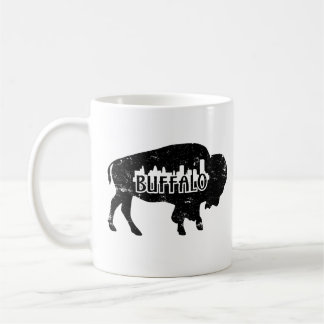 Bedrövad horisont för buffel NY Kaffemugg