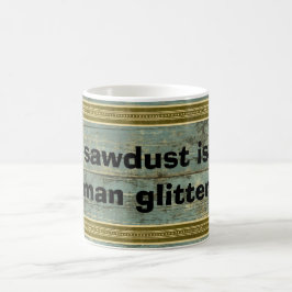Bedrövad mugg för Sawdustmanglitter ojämn planka